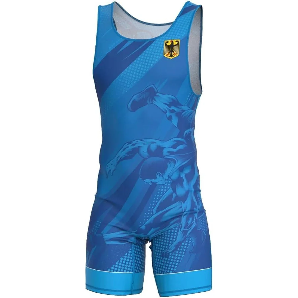 Mens Wrestling Singlet Uniform - Running Gear Train 评论和价格