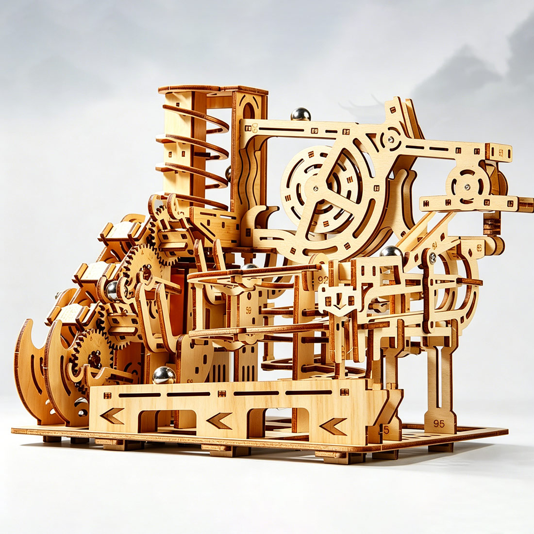 3D Wooden Puzzle Mechanical Ma - Running Gear Track 评论和价格